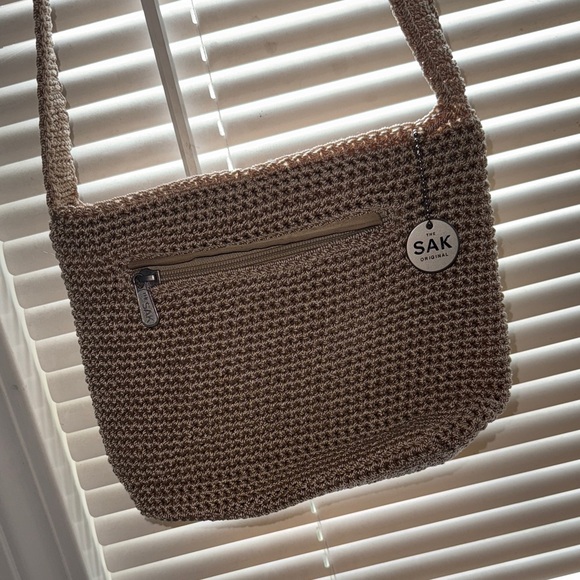 The Sak Tan Crochet Shoulder Bag - Picture 1 of 3